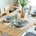 thumbnail image 4 of Summer Watermelon Placemat Set of 4，Sunflowers Table Mats Non Slip Heat-Resistant Washable Table Place Mats for Kitchen Dining Table Home Decoration 12 x 18 Inch, 4 of 6