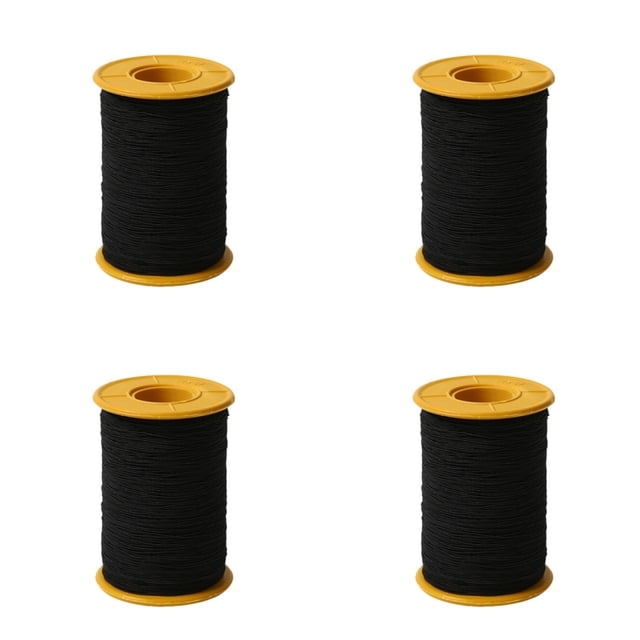 CY5O5ee 4Roll 400m 0.5mm Elastic Cord Beading Threads Stretch String Thickness Elastic Sewing Thread Crafting Cords for Jewelry Making Beading DIY Project