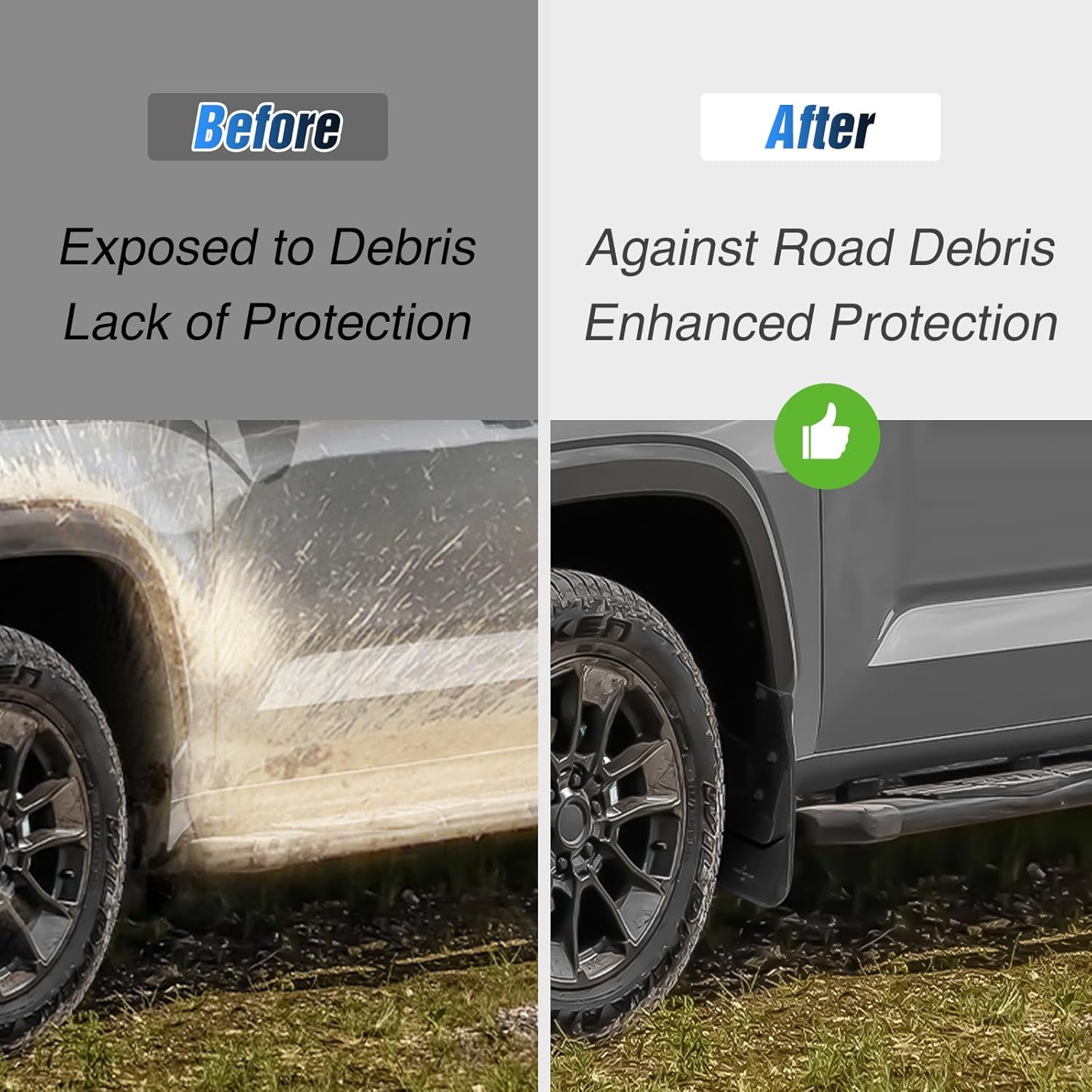 Nilight Toyota Tundra Mud Flaps 2022-2025 All Weather Splash Guards 4-Piece Set