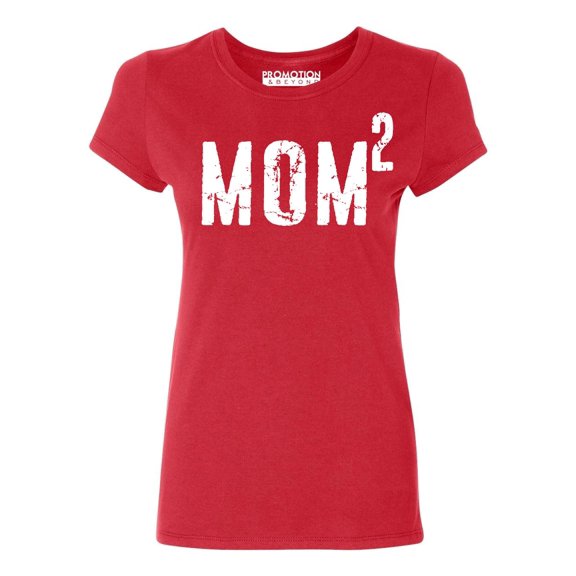 P&B Mom of 2, Mom Squared Women's T-shirt, Red, S
