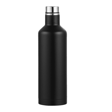 

Carbon Neutral Stainless Steel Metal Water Bottle & Vacuum Flask Insulated Drinks Bottles Double Walled Reusable Drink Flasks Leakproof Black