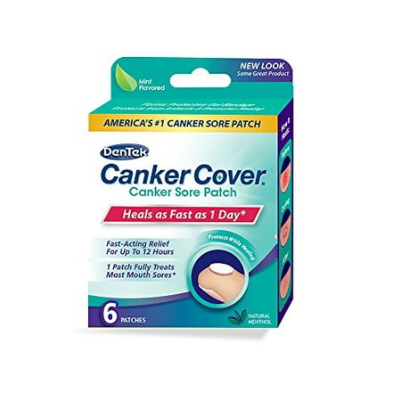 DenTek Canker Cover Medicated Mouth Sore Patch, 6 Count (Best Cold Sore Patch)