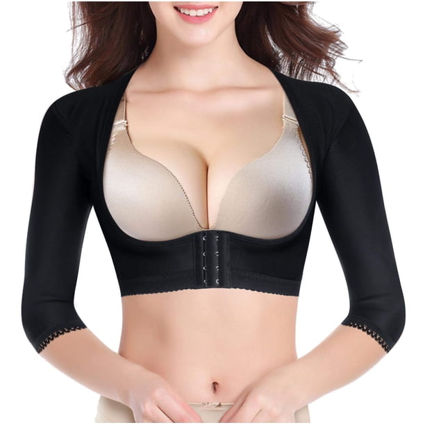 Arm Shaper, posquirúrgico, delgado, de compresión, 3XL, negro, para mujer