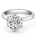 thumbnail image 3 of Pompeii VS 2 1/2CT Lab Grown Diamond 6-Prong Solitaire Engagement Ring 14k White Gold, 3 of 6