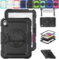 thumbnail image 2 of For IPad 10.2 7th 8th 9th 10th Gen Tablet Case Kids Silicone PC Armor Stand Shockproof Cover (Orange,Case for iPad 10.2” 7th/8th/9th Gen), 2 of 7