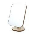 thumbnail image 2 of FRCOLOR Makeup Mirror 1Pc Natural Wood Color Round Makeup Mirror For Women With Rotatable Function Ideal For Tabletop Bathroom Desk Bedroom Countertop Dressing Table,7.09"X5.12"X5.12", 2 of 4