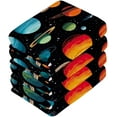 thumbnail image 4 of Coolnut Space Planets Washcloths 4 Pack, Highly Absorbent Soft Cotton Fingertip Towels for Bathroom, Kitchen, Gym, Spa, Home Decor, 12 x 12 Inch Washcloth Gift, 4 of 7