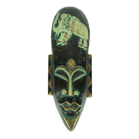 - Hand Carved 20 Inch Indonesian Jenggot Elephant Wall Mask