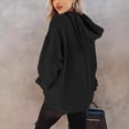 thumbnail image 5 of Wutalume Women's Casual Pocket Hoodie with Drawstring Pullover Sweatshirt Top, Fashionable and Comfortable for Everyday Wear,Black L, 5 of 6