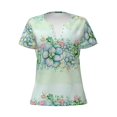 thumbnail image 3 of Naloa Succulent Print T-Shirts Short Sleeve V Neck Tees for Women Fashion Tops Trendy Lightweight Soft Casual Summer Outfits Clothes, 3 of 5