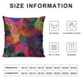 thumbnail image 5 of Color Throw Pillow Cover Abstract Purple Pink Red Orange Golden Blue Chaotic Waves Colorful Rainbow Square Pillow Case Cushion Cover for Home Car Decorative Cotton Linen, 5 of 5