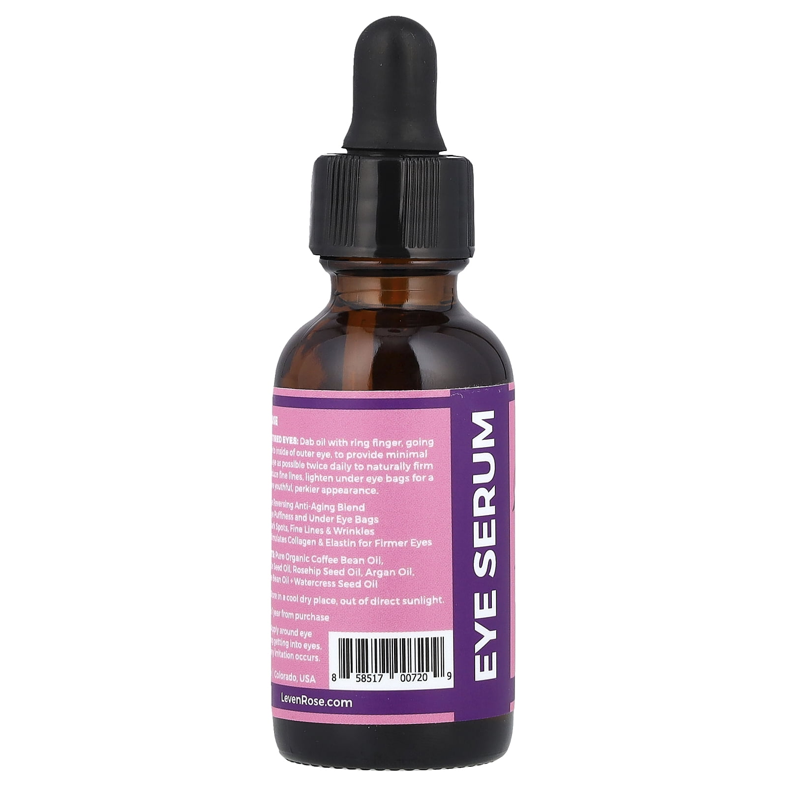 Leven Rose Coffee Eye Lift Serum, 1 fl oz (30 ml)
