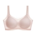 thumbnail image 1 of Ropa interior de verano fina de copa fija de seda de hielo sin costuras para mujer, sin aros, para dormir, pecho grande, chaleco pequeño, sujetador cómodo, 1 of 1