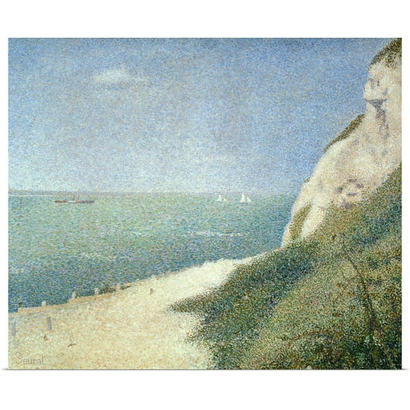 Great BIG Canvas | Rolled Poster Print entitled Beach at Bas Butin, Honfleur, 1886