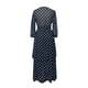 thumbnail image 4 of Vestido de cuello en V con estampado de punto de manga completa sexy informal de moda de verano para mujer Fridja NMB1615, 4 of 5