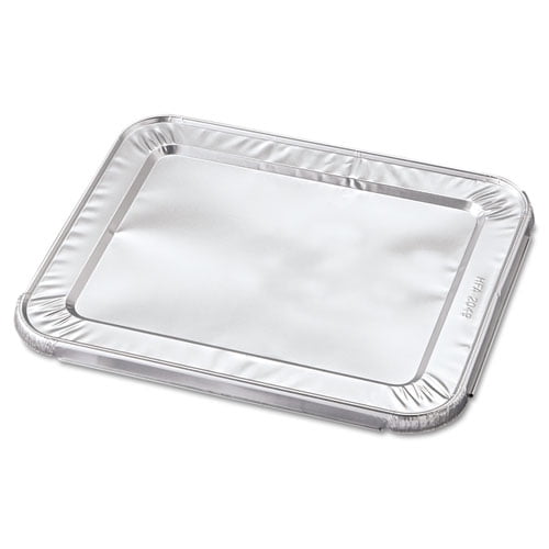Steam Pan Foil Lids, Fits Half-Size Pan, 30 Gauge, 12.27 x 10.44, 100/Carton | Bundle of 2
