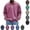 Hot Pink, variant on OIOLOYJM Mens Loose Fit Long Sleeve Sweatshirt Vintage Washed Button Up Collar Casual Solid Polo Shirts Fashion Fall Outdoor Casual Daily Pullover Tops