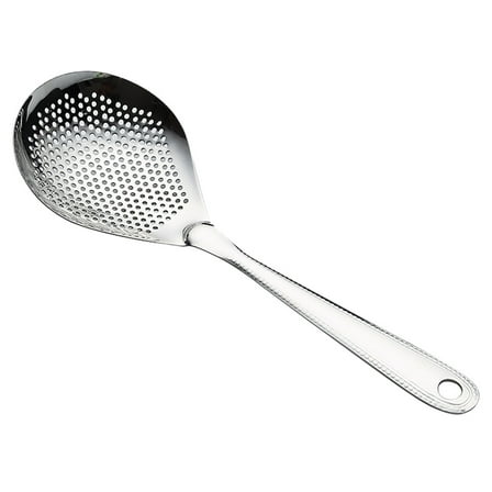 PAMINGONO Kitchen Skimmer Spoon Slotted Spoon Silver 1Pcs