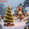 thumbnail image 4 of Metal Hanging Christmas Tree-Shaped Wind Decorations - Colorful Garden Spinners with Cute Rabbit & Egg Design for Yard Decor, 4 of 7