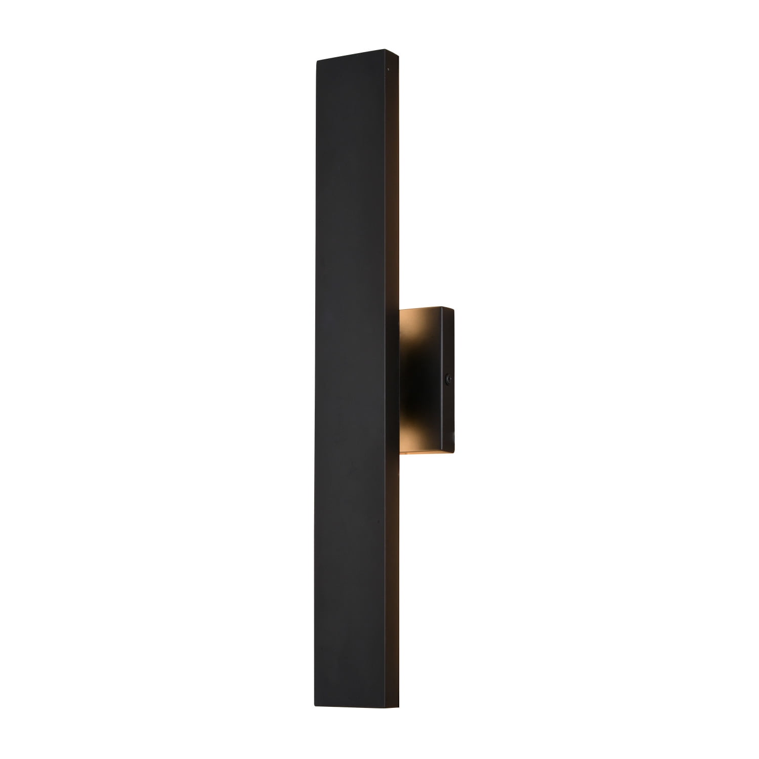 Owen Aluminum 1 Light Backlit Integrated LED Matte Black Indoor Outdoor Wall Light