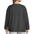 thumbnail image 2 of Just My Size Women's Plus Size French Terry Sweatshirt with Lace-up Sleeves, 2 of 5