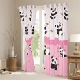thumbnail image 4 of Feelyou Pink Cute Panda Black Out Curtains for Kid, Kawaii Cartoon Animal Curtains Pack of 2 (42x63 Each), Princess Style Bedroom Curtains, Window Curtains Home Decor, 4 of 6