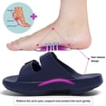 thumbnail image 2 of Unisex Slide Sandals Arch Support Comfort Slides Adjustable Eva Double Buckle Straps Slides, 2 of 6