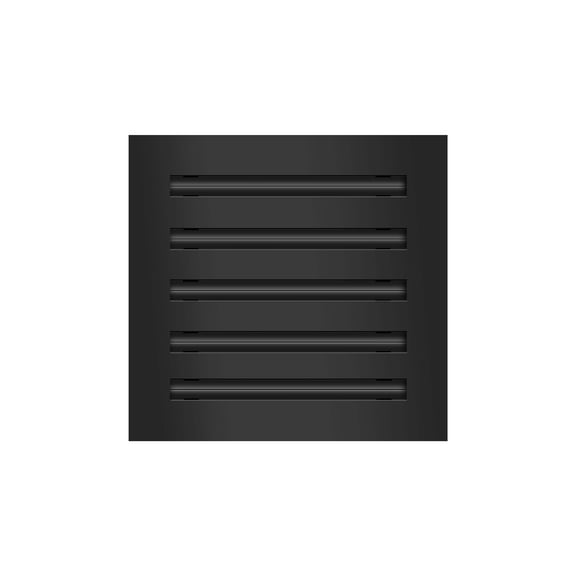 BUILDMART - 10x10 Modern AC Vent Cover - Decorative Black Aluminum Air Vent - Standard Linear Slot Diffuser - Heating and Cooling Register Grille for Ceiling, Walls & Floors - Texas Buildmart