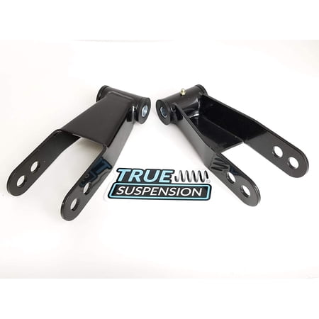 TS - Fits Dodge Ram 2500 3500 Pickup Truck 94-02 Rear 2" Lowering Leveling Shackles 4wd for 3" wide leafs