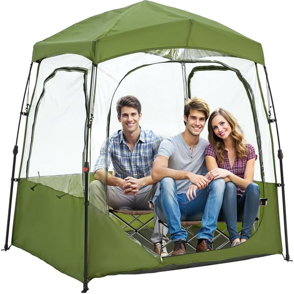 SRJUYK Tent 4 Person, Instant Weather Proof Bubble Tent with Carry Bag, 540 Clear View Portable & Foldable Pop Up Tents Shelter for Watching Sports Events, Camping, Fishing