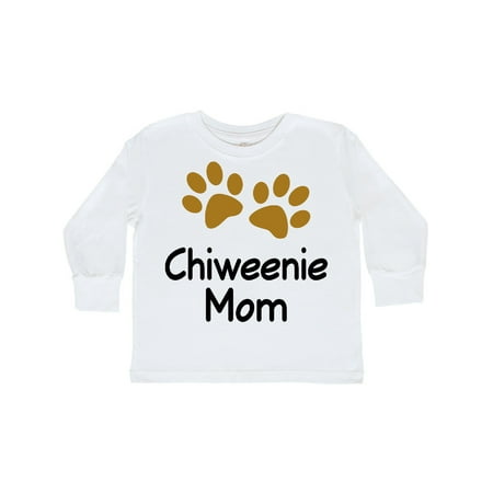 

Inktastic Chiweenie Mom Paw Print Gift Toddler Toddler Girl Long Sleeve T-Shirt