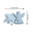 thumbnail image 3 of Moldes de yeso para portavelas con forma de ángel de corazón, moldes artesanales para hacer jabón, chocolate y cera de resina, moldes de silicona flexibles para manualidades de Pascua y decoración de, 3 of 8