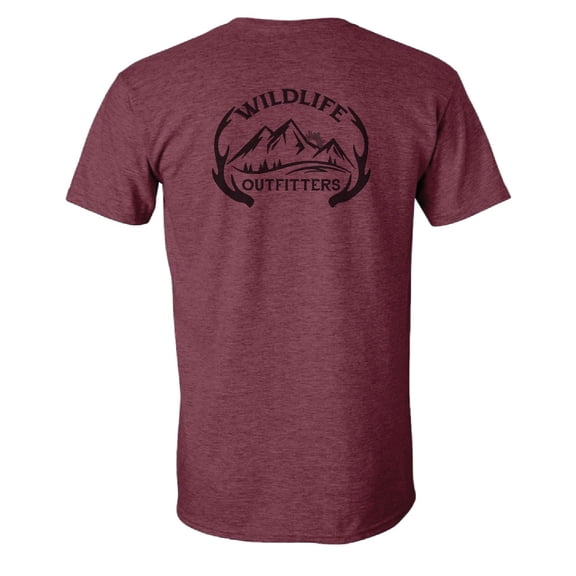 Wildlife Outfitters Men's Mountain Antler Camping & Sportsman T-Shirt