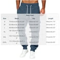 thumbnail image 4 of Mens Elastic Waist Cargo Sweatpants,Drawstring Casual Loose Jogger Pants with Side Pockets for Vacation Sightseeing, 4 of 6