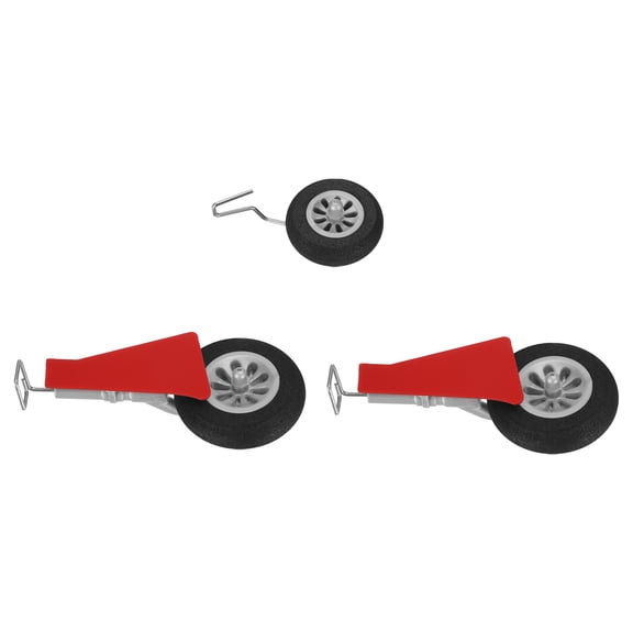 Uxcell 1 Set RC Airplane Landing Gear Wheels for Toys Airplane Accessories RC Aircraft DIY Fixed Wing Parts Replacement