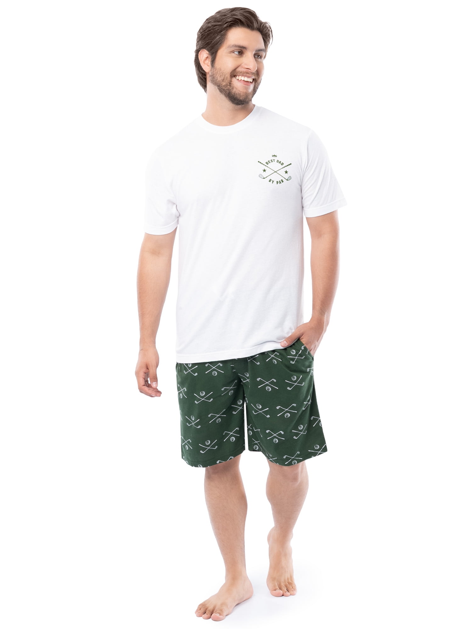 Fruit of the Loom Men's Father's Day Americana Graphic Sleep T-shirt and Pajama Short Set, Sizes S-XL