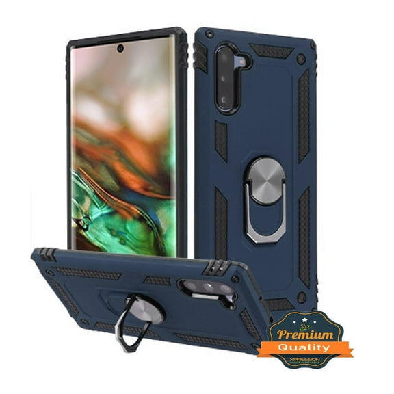 for Samsung Galaxy A32 5G Armor Hybrid [Military-Grade] with Rotating Metal Ring Kickstand Holder Protective Rugged Shockproof Cover ,Xpm Phone Case [Blue]