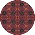 thumbnail image 1 of Ahgly Company Tapis Rond Lavable en Machine Intérieur Transitionnel Rouge Bourgogne, 7 Pieds Rond, 1 of 7
