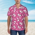 thumbnail image 5 of Picia Love Dog Gentle Cotton Regular Fit Short Sleeve Casual Hawaiian Shirt for Men-Large, 5 of 8