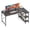black/47in, variant on ZHICHUN L-Shaped Office Desk 39-55 Inch Reversible Computer Writing Desk with Adjustable Storage Rack