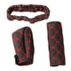 thumbnail image 2 of 3 unids/ cuero PU, cubierta de freno , cubiertas de perilla de cambio, Protector antideslizante, cubierta de espejo trasero, funda, Rojo, 2 of 4