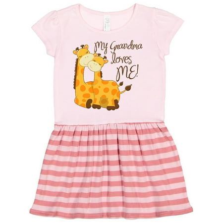 

Inktastic My Grandma loves me! Gift Toddler Girl Dress