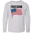 thumbnail image 3 of Inktastic Freedom American Flag Long Sleeve Youth T-Shirt, 3 of 5