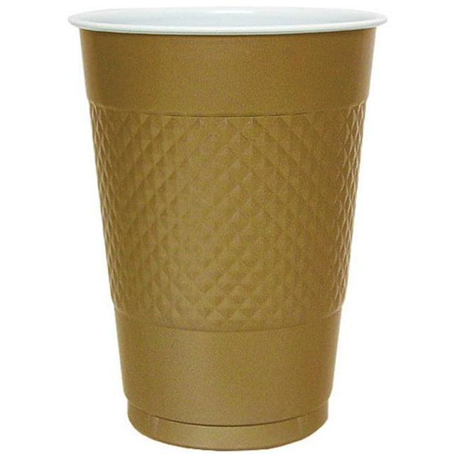Hanna K. Signature 82960 18 Oz Gold Plastic Cup - 600 Per Case