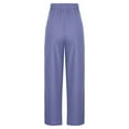 thumbnail image 5 of SELONE Wide Leg Palazzo Pants for Women Plus Size Lounge Pants with Pockets Cotton Linen Wide Leg Elastic Waist Full Length Trouser Loose Beach Pants Drawstring Solid Purple S Tall Summer Clothes, 5 of 8