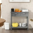thumbnail image 2 of Giantex Console Table, Sofa Table w/2 Drawers & Bottom Shelf, Multipurpose Accent Table for Living Room, Bathroom, Hallway, Entryway, Gray, 2 of 5