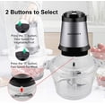 thumbnail image 3 of Electric Food Chopper, AGPTEK 8.3-Cup Food Processor, 2L Glass Bowl Grinder for Meat, Vegetables, Spice and Nuts, Stainless Steel Motor Unit and 4 Sharp Blades, 500W, 3 of 9