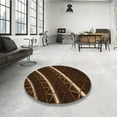 thumbnail image 3 of Ahgly Company Indoor Square Patterned Sienna Brown Area Rugs, 5' Square, 3 of 6