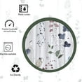 thumbnail image 5 of Ink Blue Floral Shower Curtain,Blue and Red Shower Curtains Sets for Bathroom,Modern Minimalist Art Bath Curtain,Waterproof Fabric with 12 Hooks 72x72 Inches, 5 of 5