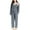 Gray, variant on FAWUUDO Women 3 Piece Outfits Sweatsuit Open Front Cardigan Tank Matching Wide Leg Pants Fall Lounge Sets